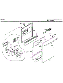 Door parts for Bosch Dishwasher SHX46L15UC/48 from AppliancePartsPros.com