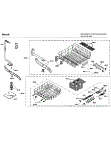 Rack parts for Bosch Dishwasher SHX46L15UC/48 from AppliancePartsPros.com