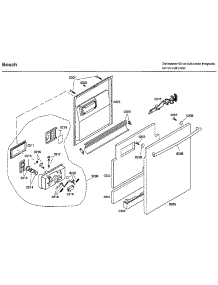Door parts for Bosch Dishwasher SHX46L15UC/50 from AppliancePartsPros.com