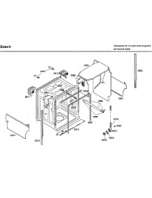 Frame parts for Bosch Dishwasher SHX46L15UC/50 from AppliancePartsPros.com