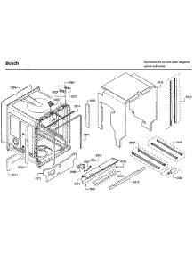 Cabinet parts for Bosch Dishwasher SHX88PW55N/01 from AppliancePartsPros.com