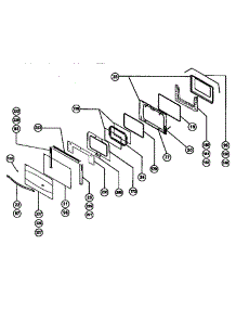 Main Oven Door Assembly parts for Thermador Electric Range RED30VQ from AppliancePartsPros.com