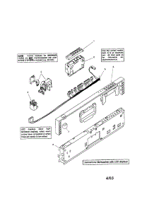 Fascia Panel parts for Bosch Dishwasher SHX46B07UC/14 from AppliancePartsPros.com
