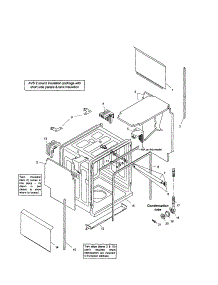 Tank Assembly parts for Bosch Dishwasher SHX46B07UC/14 from AppliancePartsPros.com