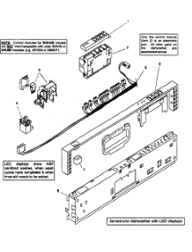 Fascia Panel parts for Bosch Dishwasher SHX43E06UC/14 from AppliancePartsPros.com