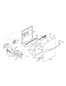 Door / Dispenser parts for Bosch Dishwasher SHX45P05UC/57 from AppliancePartsPros.com