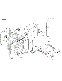 Cabinet parts for Bosch Dishwasher SHE43RL2UC/64 from AppliancePartsPros.com