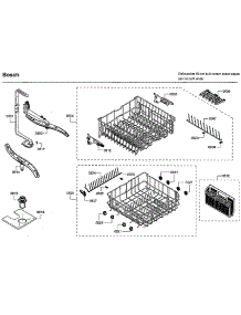 Baskets parts for Bosch Dishwasher SHE43RL2UC/64 from AppliancePartsPros.com