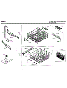 Baskets parts for Bosch Dishwasher SHE43RL5UC/64 from AppliancePartsPros.com