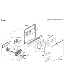 Door parts for Bosch Dishwasher SHE43RL6UC/64 from AppliancePartsPros.com