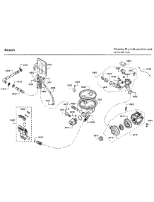 Pump parts for Bosch Dishwasher SHE43RL6UC/64 from AppliancePartsPros.com