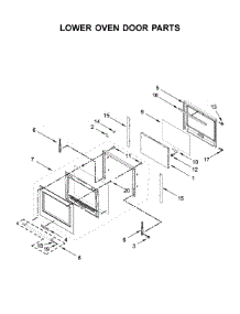 Lower Oven Door Parts parts for Kitchenaid Electric Wall Oven KODT107ESS03 from AppliancePartsPros.com