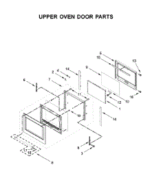 Upper Oven Door Parts parts for Kitchenaid Electric Wall Oven KODT107ESS03 from AppliancePartsPros.com