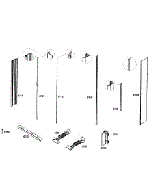 Framing parts for Thermador Bottom-Mount Refrigerator T36IT71FNS/01 from AppliancePartsPros.com