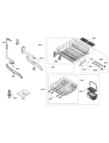 Baskets parts for Bosch Dishwasher SHE44C06UC/46 from AppliancePartsPros.com
