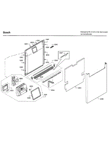 Door parts for Bosch Dishwasher SHE68T55UC/09 from AppliancePartsPros.com