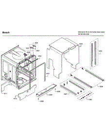 Cabinet parts for Bosch Dishwasher SHE68T55UC/09 from AppliancePartsPros.com