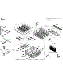 Rack parts for Bosch Dishwasher SHE68T55UC/09 from AppliancePartsPros.com