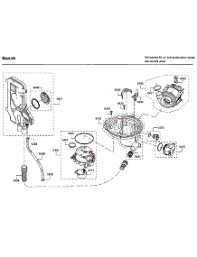 Pump parts for Bosch Dishwasher SHE68T55UC/09 from AppliancePartsPros.com