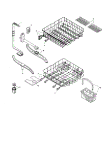 Racks parts for Bosch Dishwasher SHU4016UC/06 from AppliancePartsPros.com