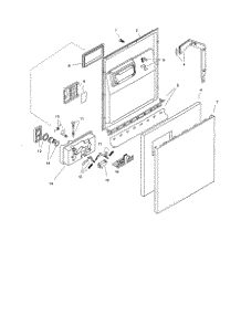 Door Assembly parts for Bosch Dishwasher SHU4016UC/06 from AppliancePartsPros.com