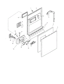 Door Assembly parts for Bosch Dishwasher SHU4026UC/06 from AppliancePartsPros.com