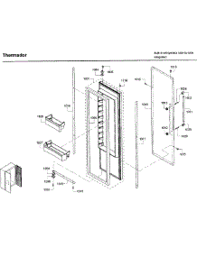 Door Asy 1 parts for Thermador Side-By-Side Refrigerator T42BD820NS/00 from AppliancePartsPros.com