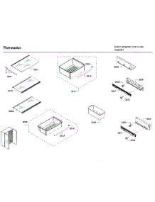 Drawer & Shelf Asy parts for Thermador Side-By-Side Refrigerator T42BD820NS/10 from AppliancePartsPros.com
