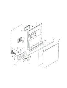 Door Assembly parts for Bosch Dishwasher SHU4312UC/12 / FD 8003 from AppliancePartsPros.com