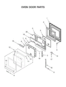 Oven Door Parts parts for Kitchenaid Electric Wall Oven KODC304ESS01 from AppliancePartsPros.com