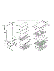 Shelves parts for Thermador Refrigerator T30IR70NSP-05 from AppliancePartsPros.com