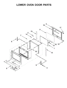 Lower Oven Door Parts parts for Kitchenaid Electric Wall Oven KODE307ESS04 from AppliancePartsPros.com
