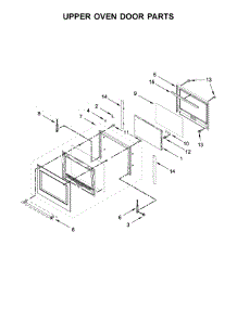 Upper Oven Door Parts parts for Kitchenaid Electric Wall Oven KODT100ESS03 from AppliancePartsPros.com