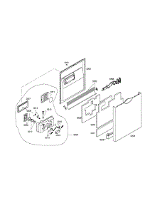 Door / Dispenser parts for Bosch Dishwasher SHE68M05UC/46 from AppliancePartsPros.com