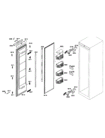 Door Assy parts for Thermador Refrigerator T24BR70FSE from AppliancePartsPros.com