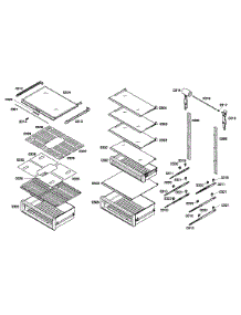 Shelfs Assy parts for Thermador Refrigerator T24BR70FSE from AppliancePartsPros.com