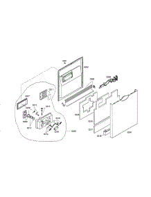 Door / Dispenser parts for Bosch Dishwasher SHE68M05UC/50 from AppliancePartsPros.com