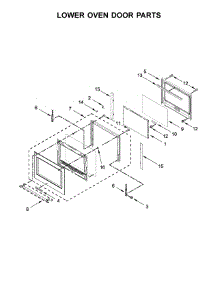 Lower Oven Door Parts parts for Kitchenaid Electric Wall Oven KODE500EBL04 from AppliancePartsPros.com