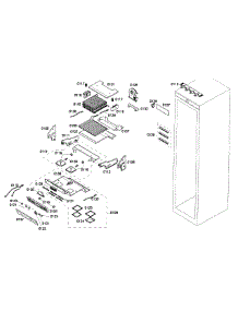 Freezer Assy parts for Thermador Refrigerator T24IR70NSP/32 from AppliancePartsPros.com