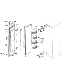 Door Assy parts for Thermador Refrigerator T24IR70NSP/32 from AppliancePartsPros.com