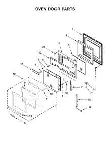 Oven Door Parts parts for Kitchenaid Electric Wall Oven KOSC504ESS01 from AppliancePartsPros.com