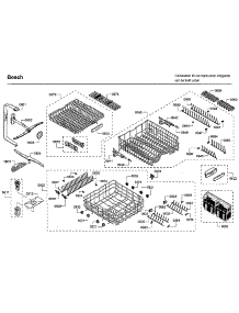 Baskets parts for Bosch Dishwasher SHP88PW55N/01 from AppliancePartsPros.com