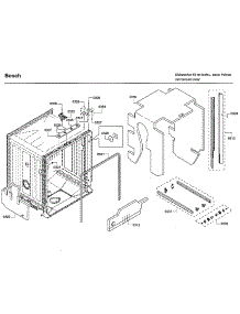 Frame parts for Bosch Dishwasher SHS5AVF5UC/01 from AppliancePartsPros.com
