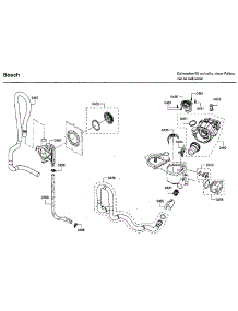 Pump parts for Bosch Dishwasher SHS5AVF5UC/01 from AppliancePartsPros.com