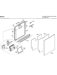 Door parts for Bosch Dishwasher SHS5AVF5UC/22 from AppliancePartsPros.com
