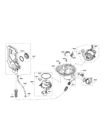 Water Inlet / Heat Pump / Sump parts for Bosch Dishwasher SHS863WD6N/10 from AppliancePartsPros.com