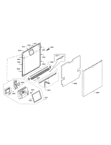 Door / Dispenser parts for Bosch Dishwasher SHS863WD6N/10 from AppliancePartsPros.com