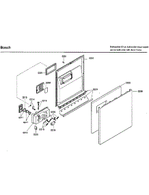 Door parts for Bosch Dishwasher SHU3326UC/14 from AppliancePartsPros.com