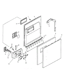 Door Assy parts for Bosch Dishwasher SHU3336UC/11 from AppliancePartsPros.com