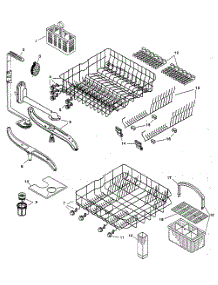 Racks parts for Bosch Dishwasher SHU3336UC/11 from AppliancePartsPros.com